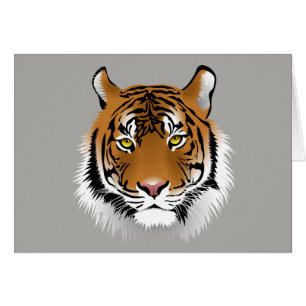 Tiger ansikte hälsning-kort hälsningskort