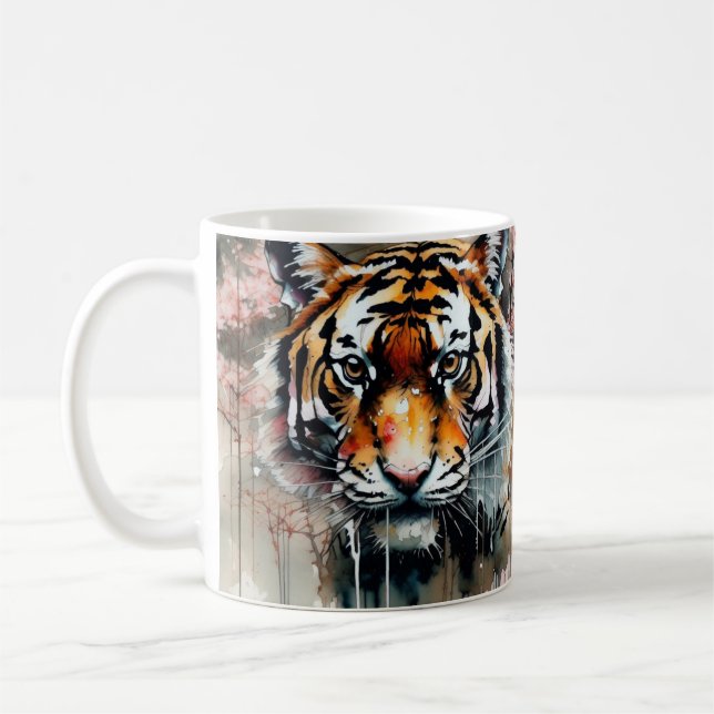 Tiger Ansikte Kaffemugg (Vänster)