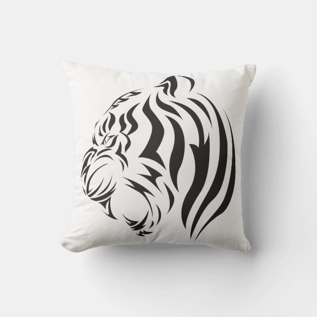 Tiger Ansikte Kudde (Framsida)