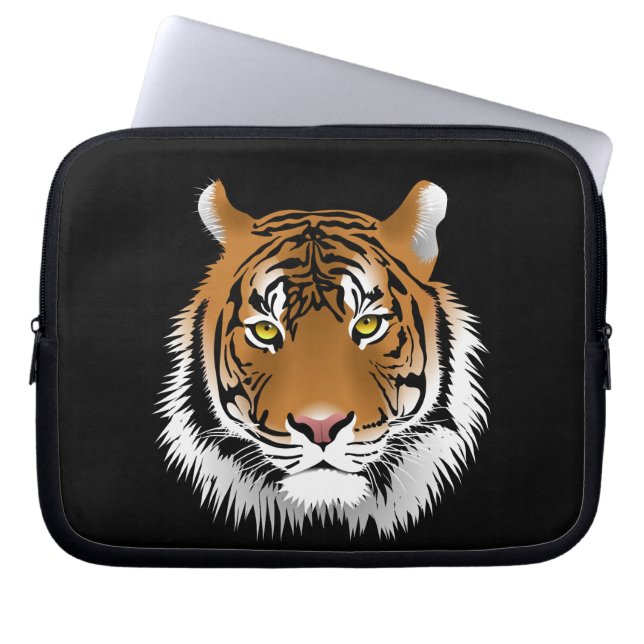 Tiger Ansikte Laptop Fodral (Framsidan)