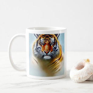 Tiger Ansikte-målning - Stridande teckning av vild Kaffemugg