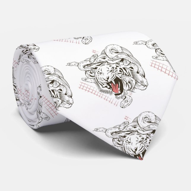 Tiger ansikte Medusa Slips (Rullad)