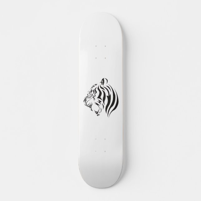 Tiger Ansikte Mini Skateboard Bräda 18,5 Cm (Framsida)