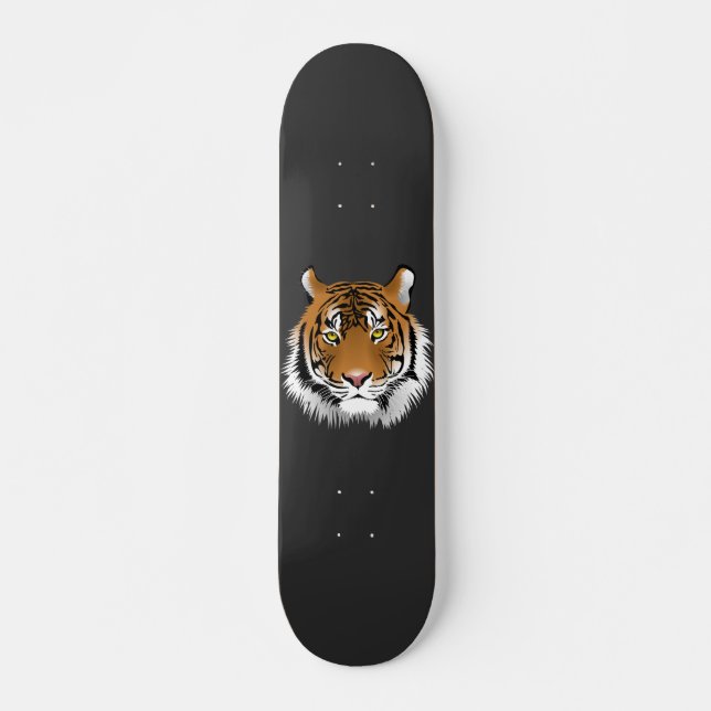 Tiger Ansikte Mini Skateboard Bräda 18,5 Cm (Framsida)