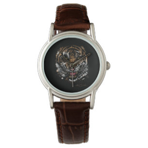 Tiger Ansikte (Namnteckning design) Armbandsur