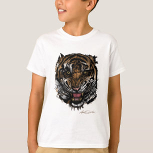 Tiger Ansikte (Namnteckning design) T-shirt