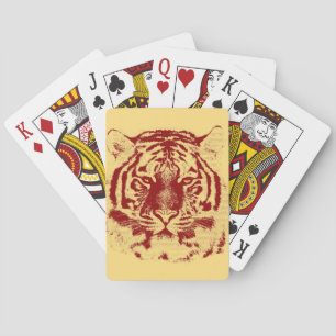 Tiger Ansikte nära 8 Spel Kort