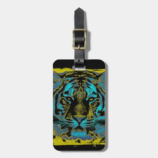 Tiger Ansikte nära 9 Bagagebricka (Vertikal Framsida)