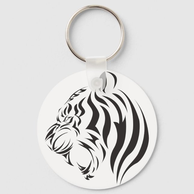 Tiger Ansikte Nyckelring (Framsida)