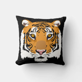 Tiger Ansikte och Rand Dubbla Side Kudde