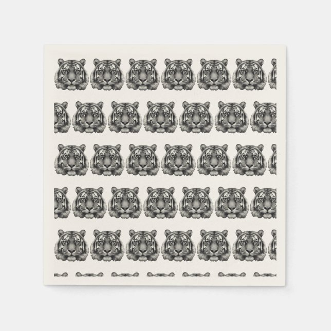 Tiger Ansikte Pappersservett (Framsidan)