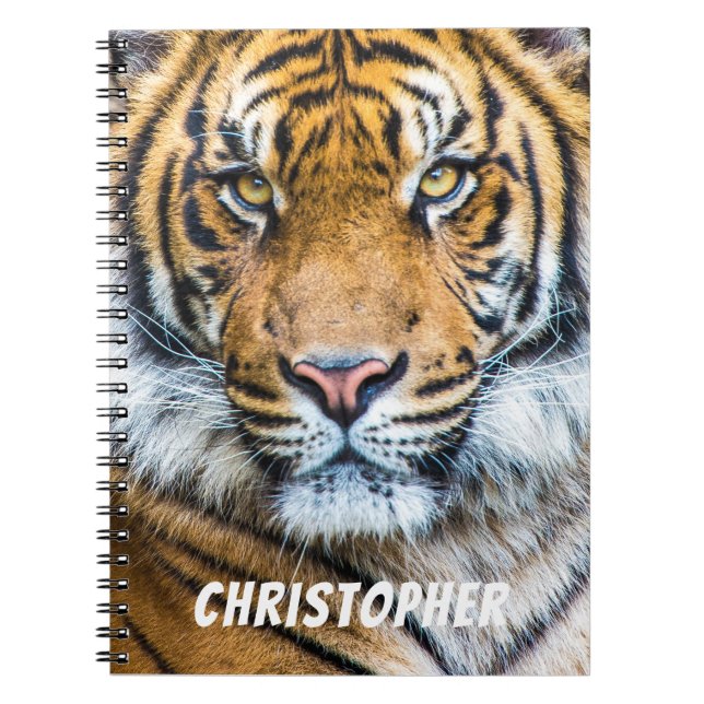 Tiger Ansikte Personlig Anteckningsbok (Framsidan)