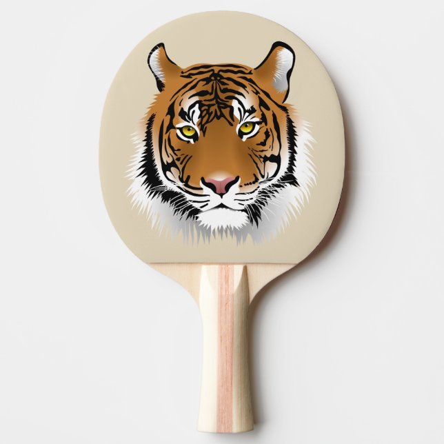 Tiger Ansikte Pingisracket (Framsidan)