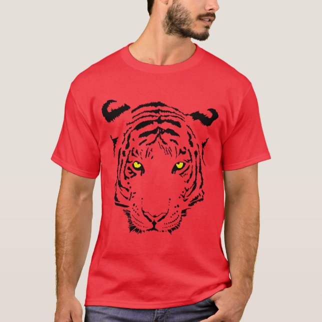 Tiger ansikte - Shirt T Shirt (Framsida)