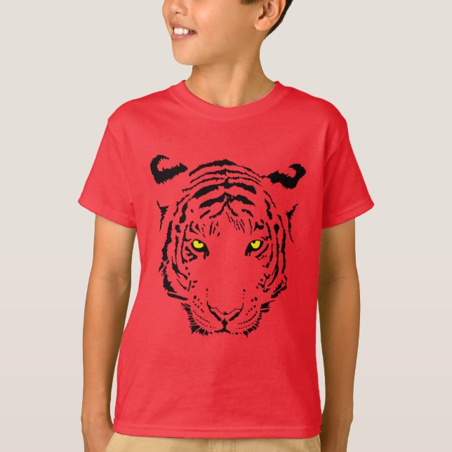Tiger Ansikte - Shirt Tee Shirt (Framsida)