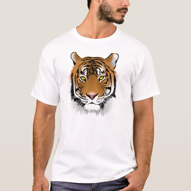 Tiger Ansikte Shirts T-shirt (Framsida)