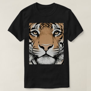 Tiger ansikte stirrar t shirt