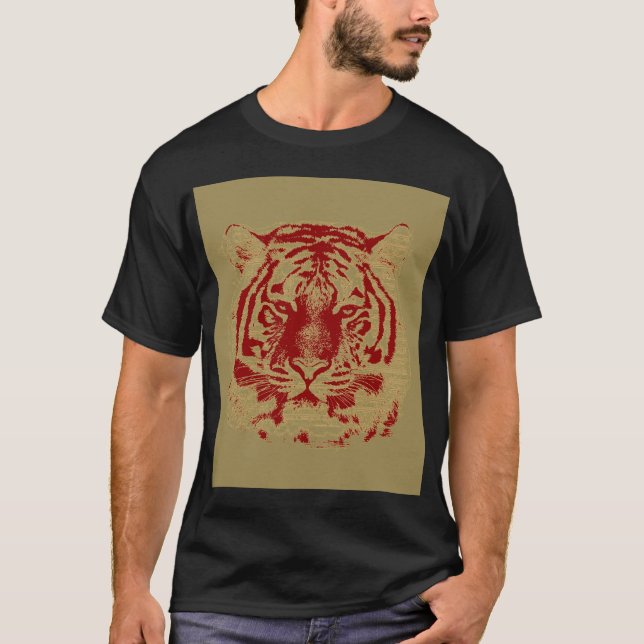 Tiger Ansikte Tee (Framsida)