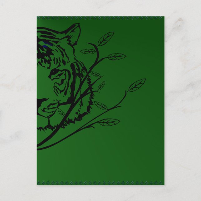 Tiger Ansikte vykort (Framsida)