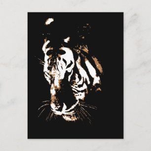 Tiger Ansikte Vykort