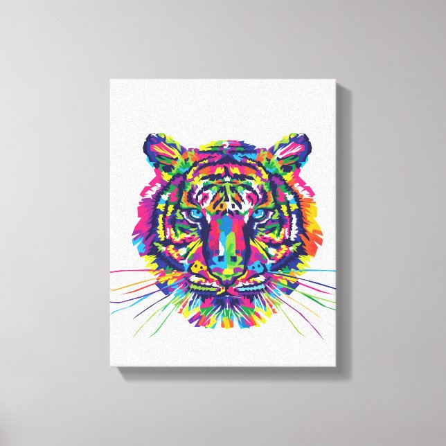 Tiger Ansikte | Zazzle_Growshop Canvastryck (Framsida)