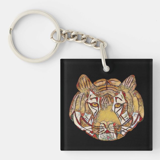 Tiger ansiktsnyckelring (Framsidan)