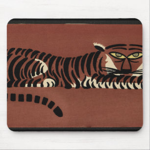Tiger - Antiquarian, Colorful Bok Illustration Musmatta