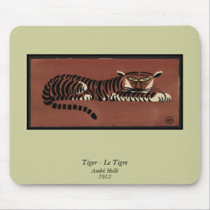 Tiger - Antiquarian, Colorful Bok Illustration Musmatta