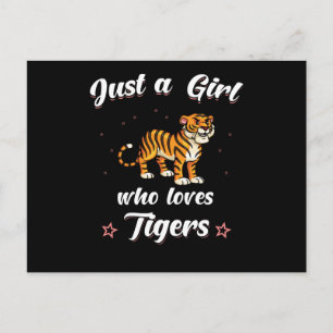Tiger är bara en flicka som Kärlek Tigers Vykort