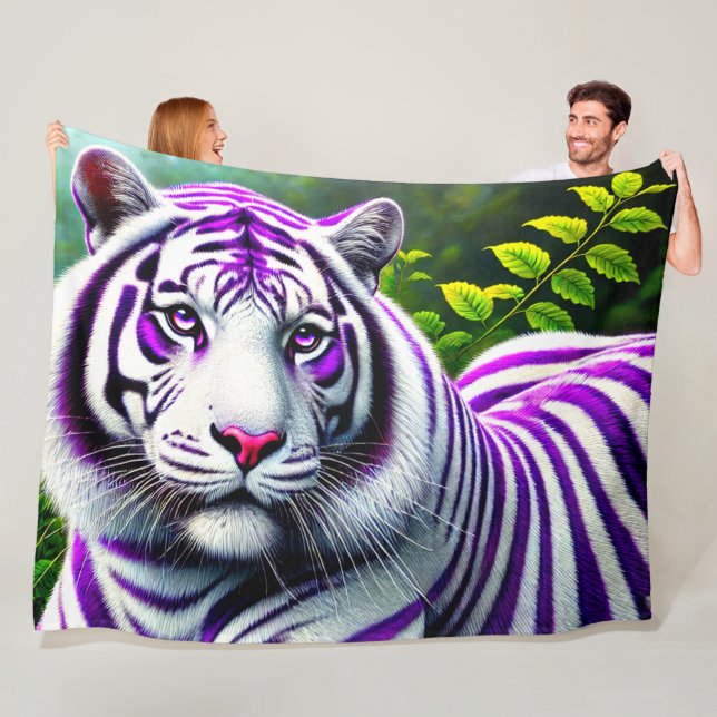 Tiger Art Fleecefilt (På plats)