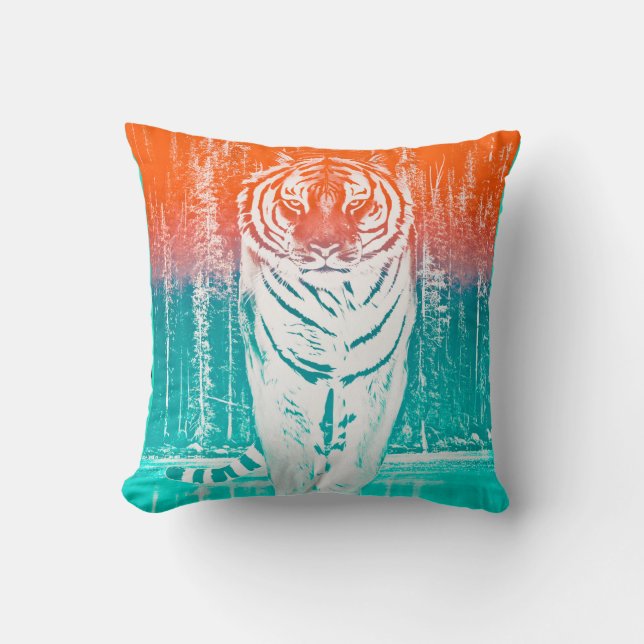 Tiger Art Print  Kudde (Framsida)
