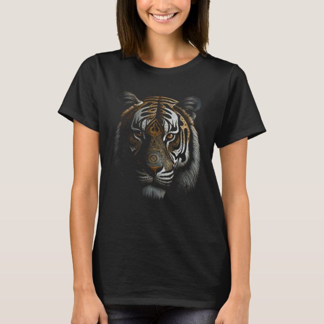 Tiger Artwork - Animal Art Tiger T Shirt (Framsida)