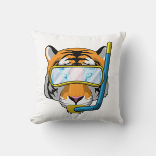 Tiger as Diver med Snorkel Kudde