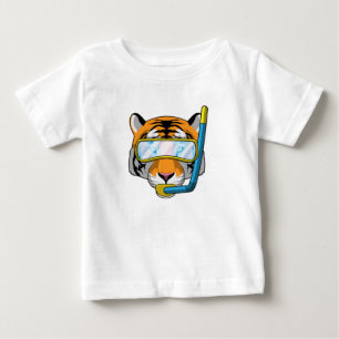 Tiger as Diver med Snorkel T Shirt