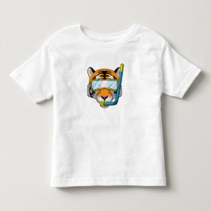 Tiger as Diver med Snorkel T Shirt