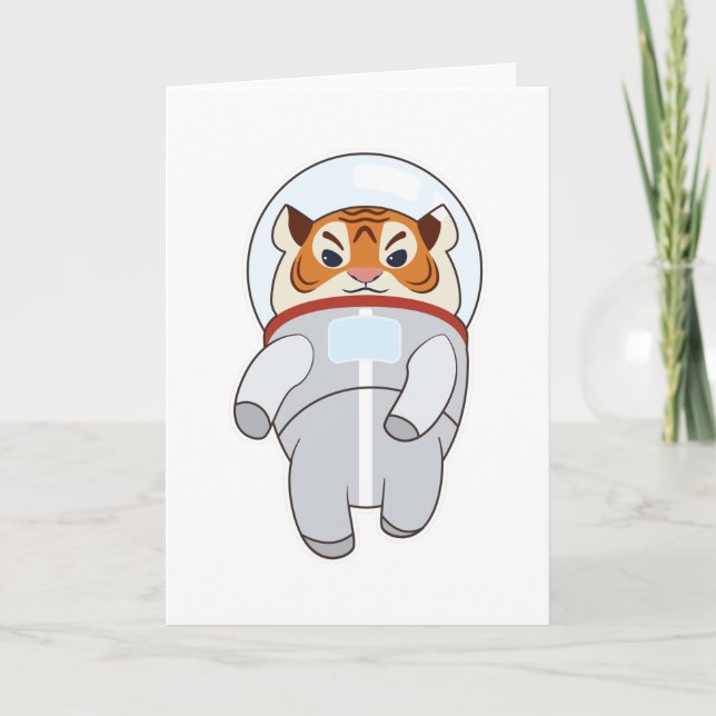 Tiger as Spaceman Costume Kort (Framsida)