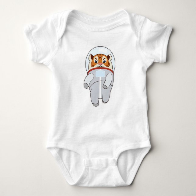 Tiger as Spaceman Costume T Shirt (Framsida)