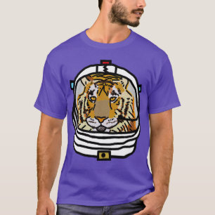 Tiger Astronaut Funny Animals i rymden T Shirt
