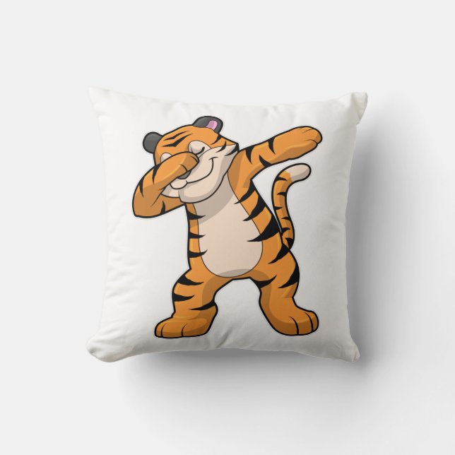 Tiger at Hip Hop Dance Dab Kudde (Framsida)