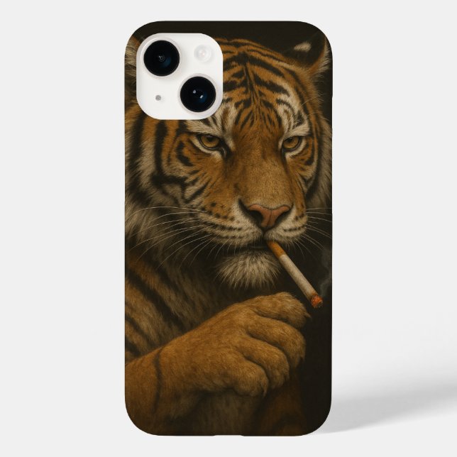 Tiger Attityd Cool Vild Telefonfodral" (Baksida)