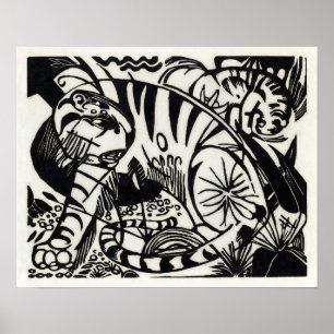 Tiger av Franz Marc 1912 Poster