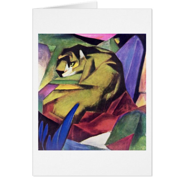 Tiger av Franz Marc Hälsningskort (Framsidan)
