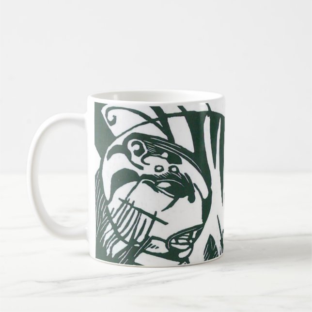 Tiger av Franz Marc Marc, Vintagens uttryckssymbol Kaffemugg (Vänster)