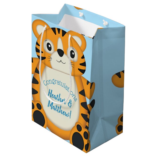 Tiger Baby Shower Blue (Baksidan Vinklad)