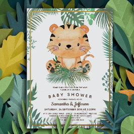 Tiger Baby Shower-inbjudningar Inbjudningar