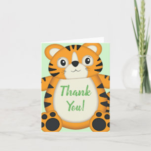 Tiger Baby Shower Safari Tack Kort