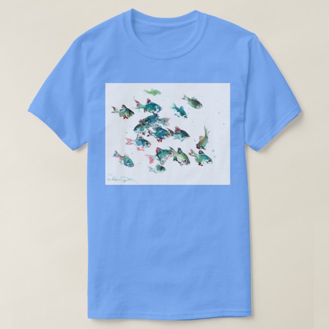 Tiger Barb Aquarium Fish T Shirt (Design framsida)