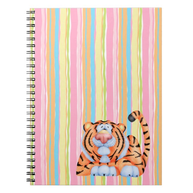 Tiger - bärbar dator anteckningsbok med spiral (Framsidan)
