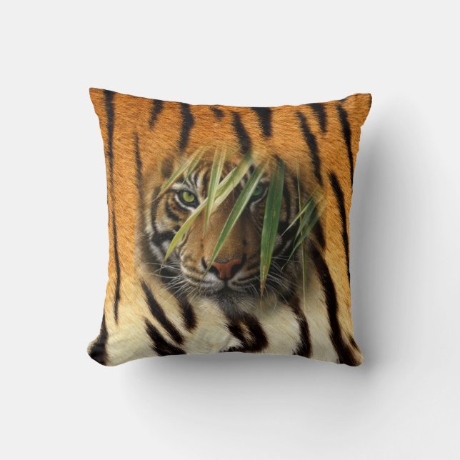 Tiger Bedroom, Crib eller Couch Pillow Kudde (Framsida)
