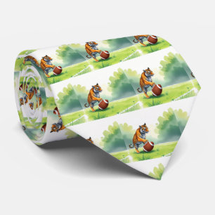 Tiger Bengal Mascot med fotboll Slips